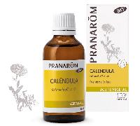 PRANARÔM Aceite Vegetal de Caléndula BIO - Macerado de Flores de Caléndula - Calmante para Piel Sensible, Irritada o Reactiva - 50 ml