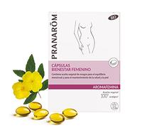 PRANAROM - Aromafemina - Bienestar Femenino - Contiene Aceite Vegetal de Onagra para el Equilibrio Menstrual y para el Mantenimiento de la Salud y la Piel - 30 cápsulas