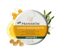 PRANARÔM Aromaforce - Borradores suavizantes - Suplementos alimenticios con aceites esenciales - Limón, Miel y Tomillo - Calma la garganta - Caja de metal 45 g