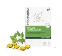 Pranarôm Aromaforce Cápsulas Nariz-Garganta – Orégano Vulgare y Limón 100% Orgánico – 30 cápsulas