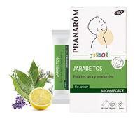 PRANAROM Aromaforce Jarabe Tos Junior - Tos Seca Sin Azúcar - 20 x 5 ml | Para niños desde 2 años; con activos naturales y aceites esenciales quimiotipados, sabor vainilla