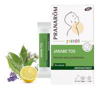 Aromaforce Junior Aromaforce - Jarabe de tos seca y grasa infantil - con aceites esenciales - 100% orgánico, vegano - sin azúcar - sin gluten - a partir de 2 años - Formato de palo nómada - Sabor