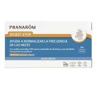 Pranarôm Digest Stop – 20 cápsulas, aceites esenciales (alcaravea y anís), carbón vegetal, vegano