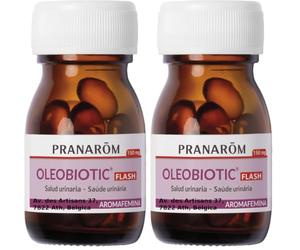 PRANAROM - Oleobiotic Aromafemina - Salud Urinaria - Aceites Esenciales Puros de Orégano, Canela y Ajedrea de Montaña - 15 Cápsulas. (Paquete de 2)