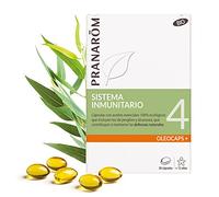 PRANARÔM Oléocaps +4 Sistema Inmunitario - Aceites Esenciales Específicos BIO - Eucalipto Radiata, Limón, Jengibre, Clavo y Ajedrea - 100% Natural - HECT - 30 Cápsulas