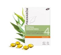 PRANAROM - Oléocaps +4 - Sistema Inmunológico - Eucalipto Irradiado, Limón, Jengibre, Clavo y Ajedrea - 100% Natural y Orgánico - HECT - 30 Cápsulas.