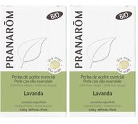 PRANARÔM Perlas de Lavanda Verdadera BIO - Mini Cápsulas Predosificadas de Aceite Esencial - Sueño y Estrés - 100% Puro y Natural - HECT - 60 Perlas (Paquete de 2)