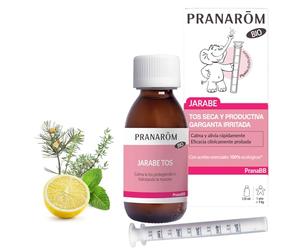 PRANAROM PranaBB Jarabe para la Tos BIO 120 ml - Bebés y Niños +1 Año | Dispositivo médico para bebés y niños desde 1 año. Calma la tos y reduce los despertares nocturnos.
