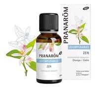 Pranarôm Zen - Perfume de ambiente, ecológico, Aceites Esenciales, para Difusión, de Naranja y Cedro, Armonía y Relajación, 30 ml