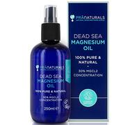PraNaturals Dead Sea Magnesium Oil Spray 250ml, Certificación de Cosmos Natural, Vegan y Soil Association.