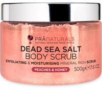 PraNaturals Exfoliante Corporal de Sal del Mar Muerto 500g - Melocotón Miel