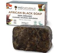 PraNaturals Jabón Negro Africano 200g, Orgánico y Vegano para Todo Tipo