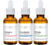 PraNaturals Kit de Sérums Faciales 3x30ml - Ácido Hialurónico, Retinol