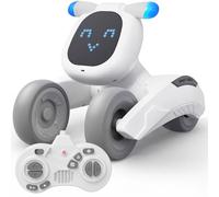 PRANITE Robot Juguete, Robot Teledirigido Inteligente con Expresión LED, Grabación, Tacto, Música, Recargable Interactivos Robotizado Regalos para niños y niñas