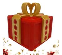 Prank Box - 3D Printed Interactive Gag Toy for Fun Surprises | Trick Toy Box for Birthday Christmas Halloween Festival Party Stress Relief Office Entertainment Adults Friends, 8 x 8 x 8 cm White Gold