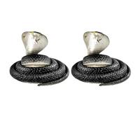 Prank Snake - 27.56in RubberFake Snake For Garden | 2 Pieces Realistic Creepy Toy Set | Scary Animal Prop For Gag Pranks, Garden Home Dorm Classroom Birthday Party Kids Teens Adults Decoration