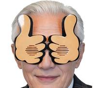 Prank Toy Costume Eyewear, Fun Trick Glasses, Holiday Eyeglasses with Fun Distorted Lenses, Novelty Glasses Gags, Eyewear Trick, for School Travel Carnival Halloween April Fool's Day Birthdays Parties