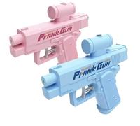 Prank Two-Way Water Gun,Double Nozzle Long Distance,Large Capacity Durable Prank Surprise Water Gun,Perfect for Parties and Outdoor Entertainment (Blue + Pink)