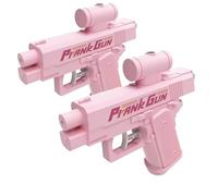 Prank Two-Way Water Gun,Double Nozzle Long Distance,Large Capacity Durable Prank Surprise Water Gun,Perfect for Parties and Outdoor Entertainment (Pink 2)
