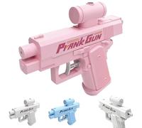 Prank Two-Way Water Gun,Double Nozzle Long Distance,Large Capacity Durable Prank Surprise Water Gun,Perfect for Parties and Outdoor Entertainment (White + Blue)