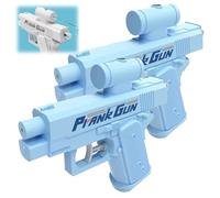 Prank Two-Way Water Gun, Prank Squirt Gun Can Spray from Front and Back, for Parties & Summer Fun (Blue*2)