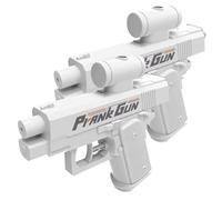 Prank Two-Way Water Gun, Prank Squirt Gun Can Spray from Front and Back, for Parties & Summer Fun (White*2)