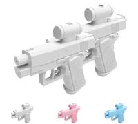Prank Two-Way Water Gun, Prank Water Gun, Reverse Water Guns, Can Spray from Front and Back, Creative Pranks Battle Toy Waters Guns Fight (White,2 pcs)