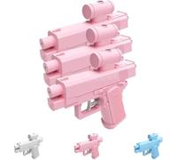 Prank Two-Way Water Gun, Prank Water Gun, Reverse Water Guns, Can Spray from Front and Back, Creative Pranks Battle Toy Waters Guns Fight (Pink,3 pcs)