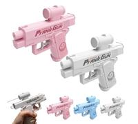 Prank Two-Way Water Gun, Prank Water Gun with Backsplash Effect, Water Splashing Back and Forth, Creative Summer Outdoor/Park Play Battle Toy WaterGun (Pink +Weiß)