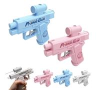 Prank Two-Way Water Gun, Prank Water Gun with Backsplash Effect, Water Splashing Back and Forth, Creative Summer Outdoor/Park Play Battle Toy WaterGun (Blau +Pink)