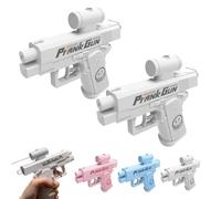 Prank Two-Way Water Gun, Prank Water Gun with Backsplash Effect, Water Splashing Back and Forth, Creative Summer Outdoor/Park Play Battle Toy WaterGun (Weiß+Weiß)
