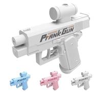 Prank Two-Way Water Gun, Upgraded Prank Water Gun, Press The Button and Shoot Waters Spray, Prank Lovers, Hilarious Novelty Toy for Parties & Summer Fun (White)