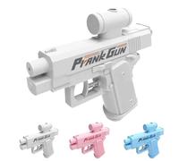 Prank Two-Way Water Gun, Upgraded Prank Water Gun, Waters Guns Pranks Can Spray from Front and Back, Mini Tricky Waters Guns Toy, for Pool Party Pranks (White)