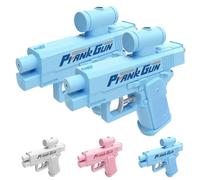 Prank Two-Way Water Gun, Upgraded Prank Water Gun, Waters Guns Pranks Can Spray from Front and Back, Mini Tricky Waters Guns Toy, for Pool Party Pranks (Blue*2)