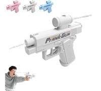 Prank Two-Way Water Gun, Water Gun Prank Can Spray from Front and Back, Pranky Squirt Guns for Swimming Pool Beach (White)