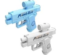 Prank Water Gun, 2025 New Two-Way Water Gun, Spray Fun Trick! Shoots Front & Back, Novelty Gifts for Friends, Family, School (White+Blue)