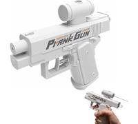 Prank Water Gun, 2025 New Two-Way Water Gun, Spray Fun Trick! Shoots Front & Back, Novelty Gifts for Friends, Family, School (White)