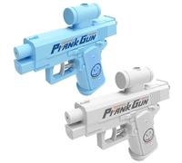 Prank Water Gun, 2025 Upgraded Prank Two-Way Water Gun, Quirky Wateres Gunfor Pranks for Pool Party, Beach, Backyard (White+Blue)