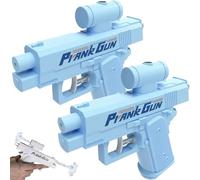Prank Water Gun, Prank Squirt Gun Can Spray from Front and Back, Pistolas de Agua Reversibles de Dos Sentidos, Pistolas de Agua Extravagantes para Los Amantes de Las Bromas (Blue*2)