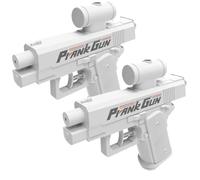 Prank Water Gun, Prank Two-Way Water Gun, Can Spray from Front and Back, for Pranks Lovers (White,2 Pcs)