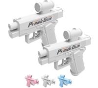 Prank Water Gun, Prank Two-Way Water Gun, Can Spray from Front and Back, for School Office Prank Trick (2*White)