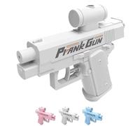 Prank Water Gun, Prank Two-Way Water Gun, Can Spray from Front and Back, for School Office Prank Trick (White)