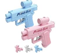 Prank Water Gun, Prank Two-Way Water Gun, Can Spray from Front and Back, for School Office Prank Trick (Blue+Pink)