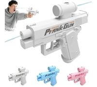 Prank Water Gun,Prank Two-Way Water Gun,Pistola De Agua para Hacer Bromas,Compulsive Two-Way Waters Guns, Can Spray from Front and Back (White)