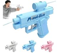 Prank Water Gun,Prank Two-Way Water Gun,Pistola De Agua para Hacer Bromas,Compulsive Two-Way Waters Guns, Can Spray from Front and Back (Blue)