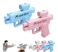 Prank Water Gun, Prank Two-Way Water Gun, Prank Squirt Gun, for Adults Party Game Outdoor Indoor, Easy to Carrys (Blue+Pink)