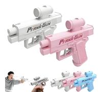 Prank Water Gun, Prank Two-Way Water Gun, Prank Squirt Gun, for Adults Party Game Outdoor Indoor, Easy to Carrys (White+Pink)
