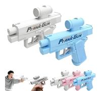 Prank Water Gun, Prank Two-Way Water Gun, Prank Squirt Gun, for Adults Party Game Outdoor Indoor, Easy to Carrys (White+Blue)