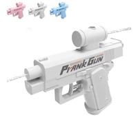 Prank Water Gun, Prank Water Gun Shoots Backwards, Reverse Spray Toy That Splashes Back on The Holder, Joke Toy for Summer Parties (White)