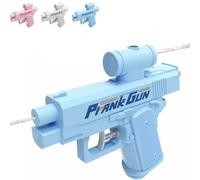 Prank Water Gun, Prank Water Gun Shoots Backwards, Reverse Spray Toy That Splashes Back on The Holder, Joke Toy for Summer Parties (Blue)